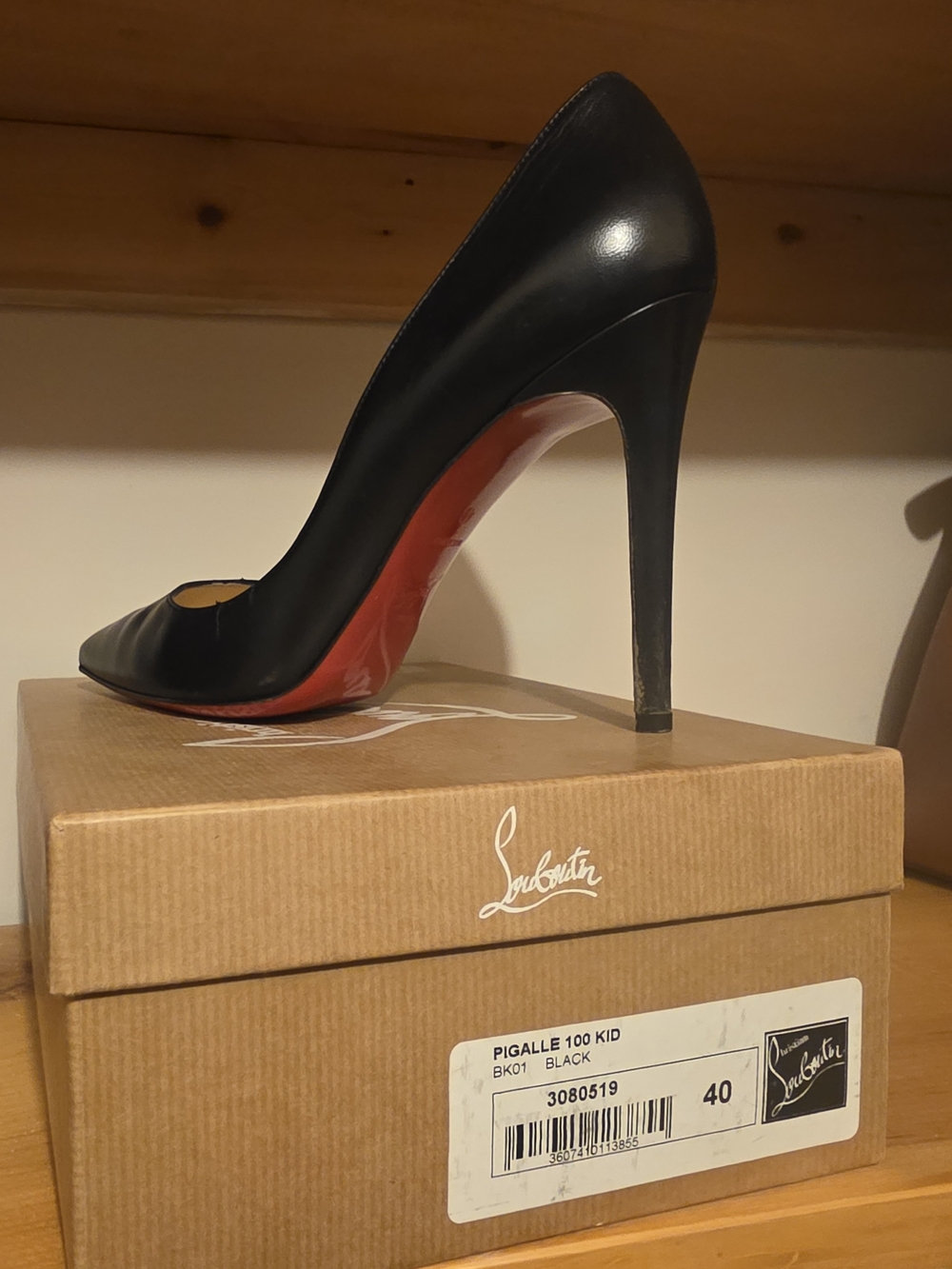 Christian Louboutin Black Pigalle 100 Leather Stiletto Pumps - Picture 1 of 5